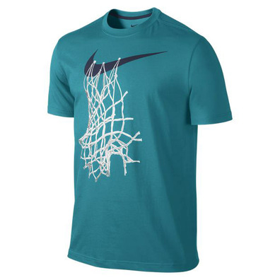 Camiseta Nike "The Swoosh Net" (372/tropical teal/navy/blanco)