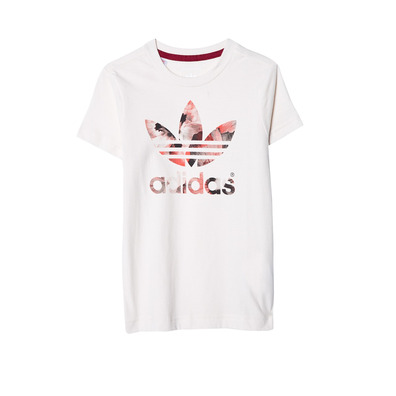 Adidas Originals Junior Camiseta Logo Trefoil Flower  (blanco crema)