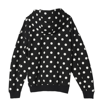 Adidas Originals Mujer Sudadera Trefoil Long AOP Dots (negro/blanco)