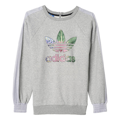 Adidas Originals Mujer Training Floral Logo Sweatshirt (gris/multicolor)