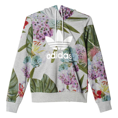 Adidas Originals Mujer Sudadera Bouquet Trefoil (gris/multicolor