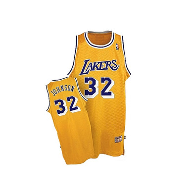 Adidas Camiseta Lakers Original Bordada Magic Johnson (amarillo)