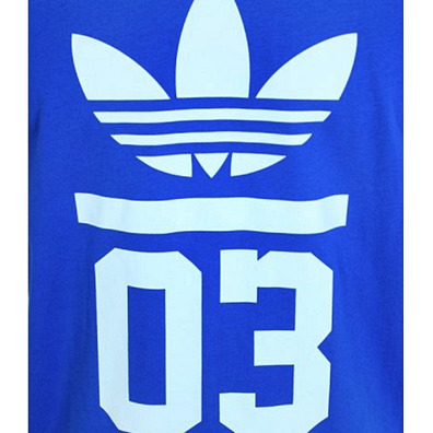 Adidas Originals Camiseta 3-Stripes Trefoil (azul/blanco)