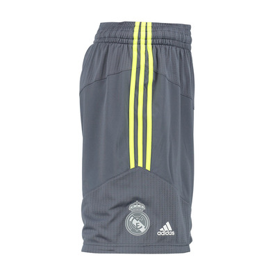 Adidas Short Real Madrid Baloncesto 2015-2016 (gris onix/amarillo solar)