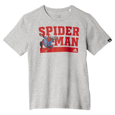 Adidas Camiseta Youth Marvel Spiderman (medium grey heather)