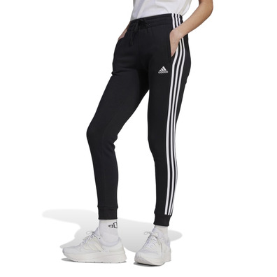 Adidas Essentials 3-Stripes Fleece Joggers "Black-White"