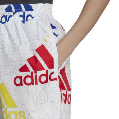 Adidas Essentials Multi-Colored Logo Loose Fit Woven Pants