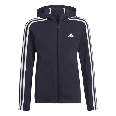 Adidas Girls Essential 3-Stripes Fleece Full-Zip
