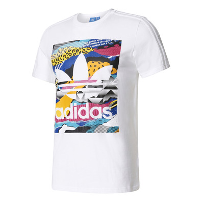 Adidas Originals L.A Box Graphic Trefoil Tee white multicolor