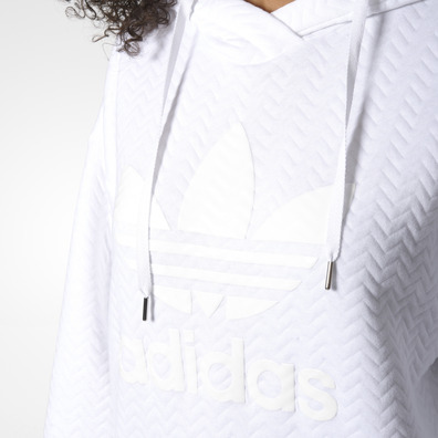 Adidas Originals Trefoil Logo Hoodie "New York" (white Snow)
