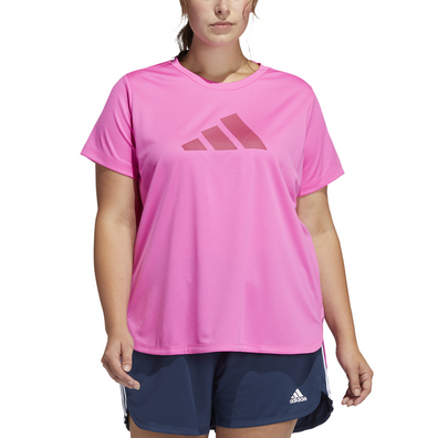 Adidas Training Bos Logo Tee Plus Size "Screaming Pink"