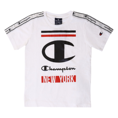 Champion Legacy Kids Logo Tape Insert T-Shirt "White"