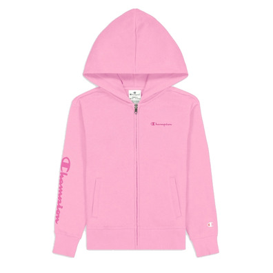 Champion Girls Legacy Hooded Full Zip Sweatshirt "Pink"