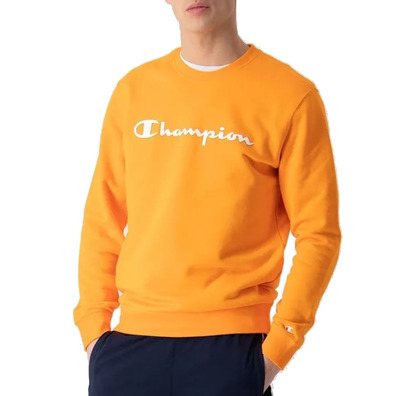 Champion Legacy Big Script Logo Crewneck Sweatshirt "Orange"
