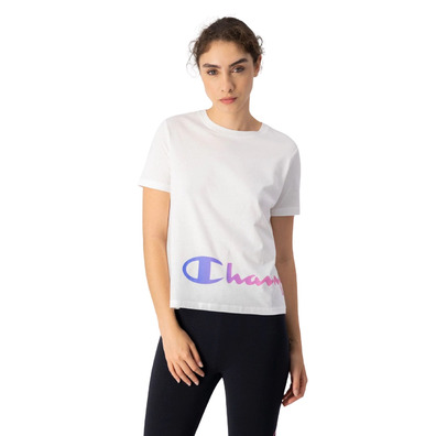 Champion Legacy Cotton T-shirt with Colorful Details "White"