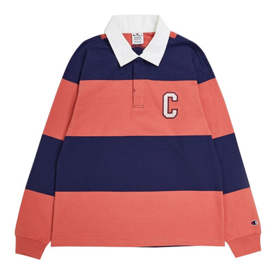 Champion Rochester Bookstore Logo Cotton Rugby Top "Red-Navy"