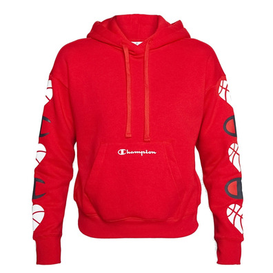 Champion Wm´s Legacy Logo Sleeves Love Hoodie "Red"