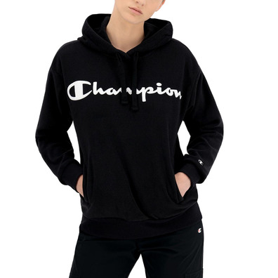 Champion Wn´s Legacy Script Logo Polar Fleece Hoodie "Black"