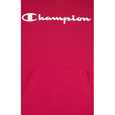 Champion Wn´s Legacy Script Logo Print Cotton Terry Hoodie "Burgundy Red"