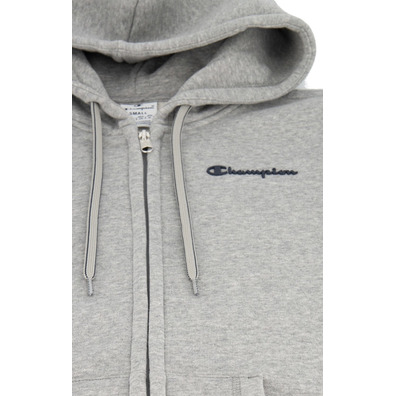 Champion Wn´s Legacy Small Script Logo Print Zip-Up Hoodie "Gray"