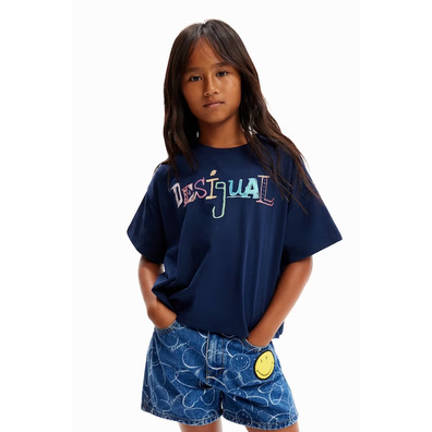 Desigual Girls Multicolour Logo T-shirt "Marine"