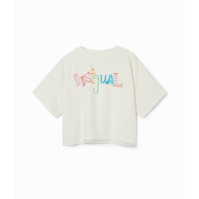 Desigual Girls Multicolour Logo T-shirt "White"