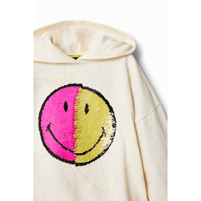 Desigual Junior Reversible Sequin Smiley® Hoodie