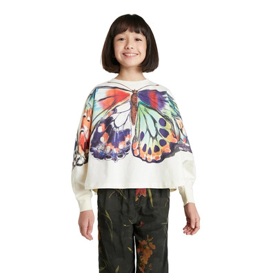 Desigual Girls Oversize Sweatshirt Butterfly