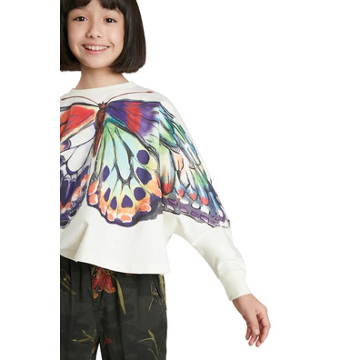 Desigual Girls Oversize Sweatshirt Butterfly