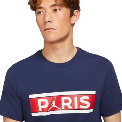 Jordan Paris Saint-Germain Wordmark T-Shirt "Navy"