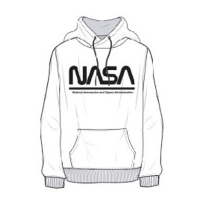 Nasa Logo Hoody Sweatshirt "N05H-White"