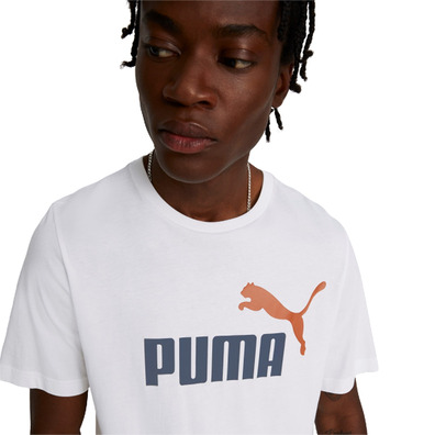 Puma ESS+ 2 Col Logo Tee "White-Dark night"