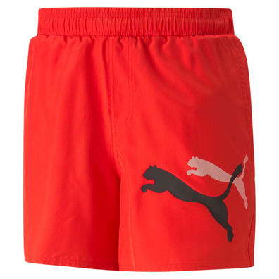 Puma ESS+ Logo Power Cat Woven Shorts 5" "Red"