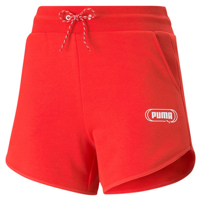 Puma Wn´s Rebel 4" High Waist Shorts "Poppy Red"