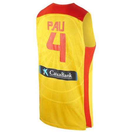 Camiseta Selección España Pau Gasol (740/amarillo/rojo)