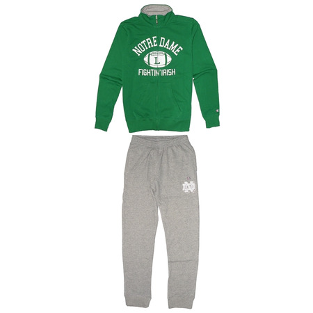 Champion Chándal NFL University Notre Dame (Verde/gris)