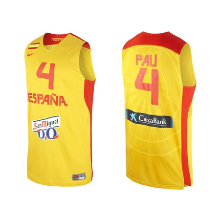 Camiseta Selección España Pau Gasol (740/amarillo/rojo)