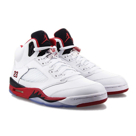 Air Jordan Retro 5 "Fire Red" (120/blanco/rojo/negro/blanco)