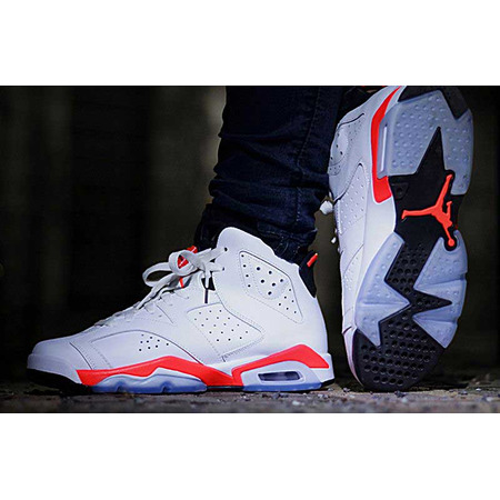 Air Jordan 6 Retro "Infrared" (123/blanco infrared/negro)