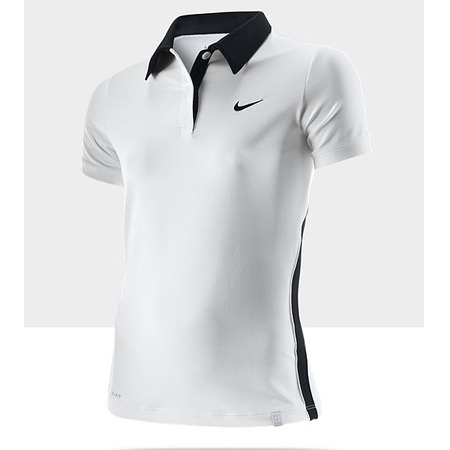 Nike Polo Mujer Tenis Backhand (blanco/negro)