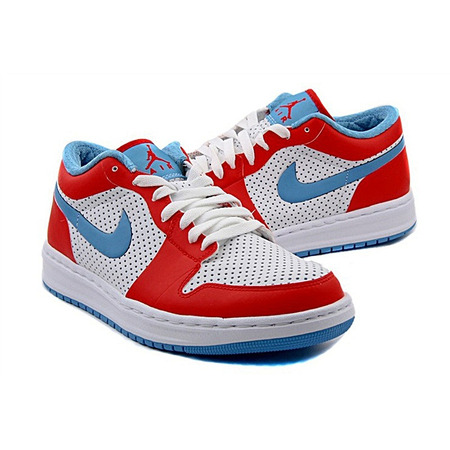 Air Jordan Alpha 1 Low (blanco/rojo/celeste)