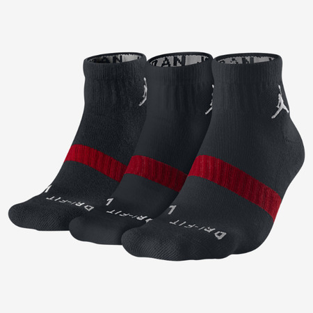 Calcetines Jordan DriFit Low Quarter (012/negro/rojo)