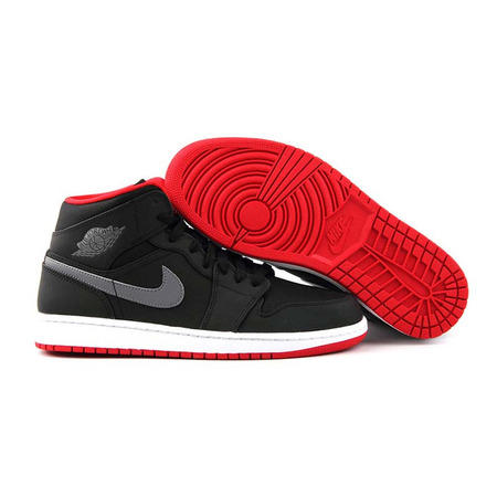 Air Jordan 1 Mid "Night" (004/negro/rojo/gris/blanco)