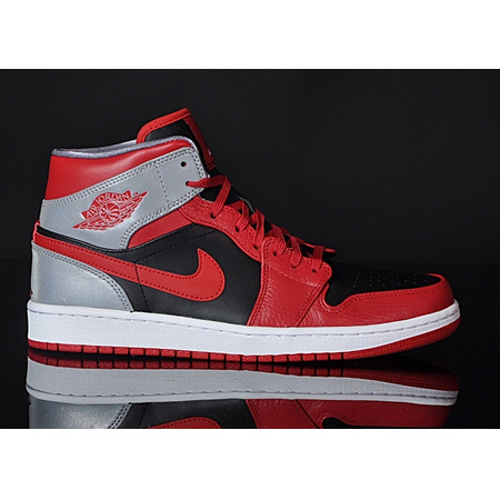 Air Jordan 1 Mid "Fire Red" (603/rojo/negro/gris/blanco)