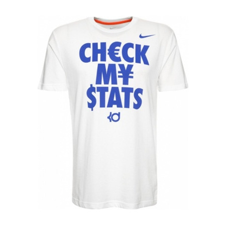 Camiseta KD "Check My Stats" (100/blanco/azul)
