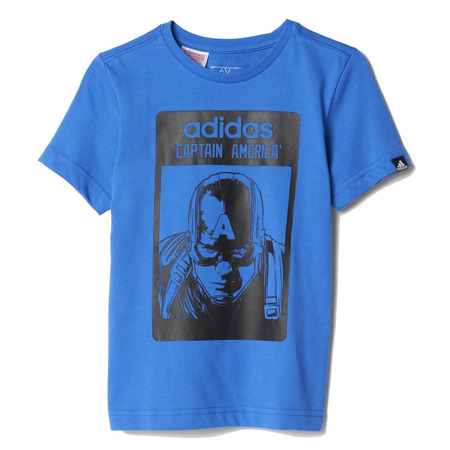 Adidas Camiseta Niño Marvel Capitan America (azul/negro)