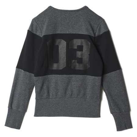 Adidas Sudadera Junior Wardrobe Style Logo (gris/negro)