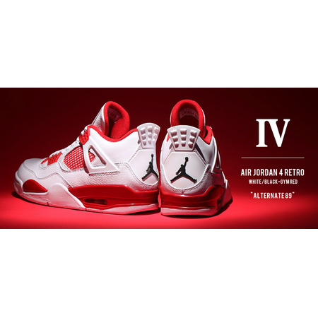 Air Jordan 4 Retro "Alternate 89" (106/white/black/gym red)