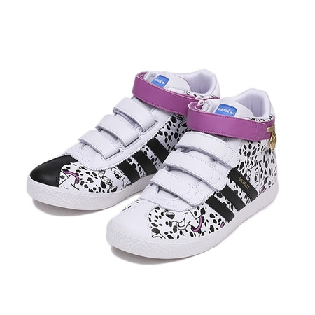 Adidas Gazelle 101 Dalmatas Mid K (30-35)(blanco/negro)