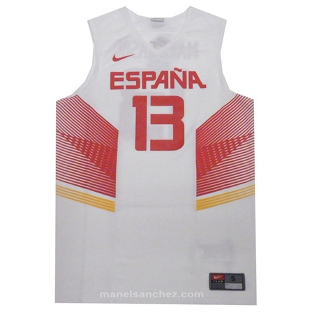 Camiseta Réplica Marc Gasol #13# España 2014 (102/blanco/rojo)